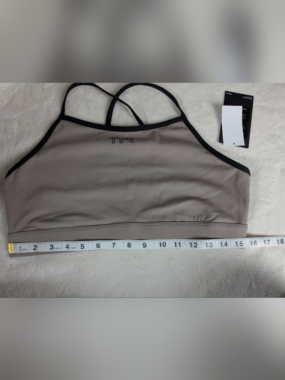 NWT TYR Joule Elite High Neck Sports Bra Cinder Cross Back Sz XL - Picture 11 of 13